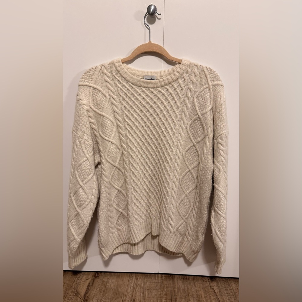 Sunday Best Cable Knit Sweater - Cream